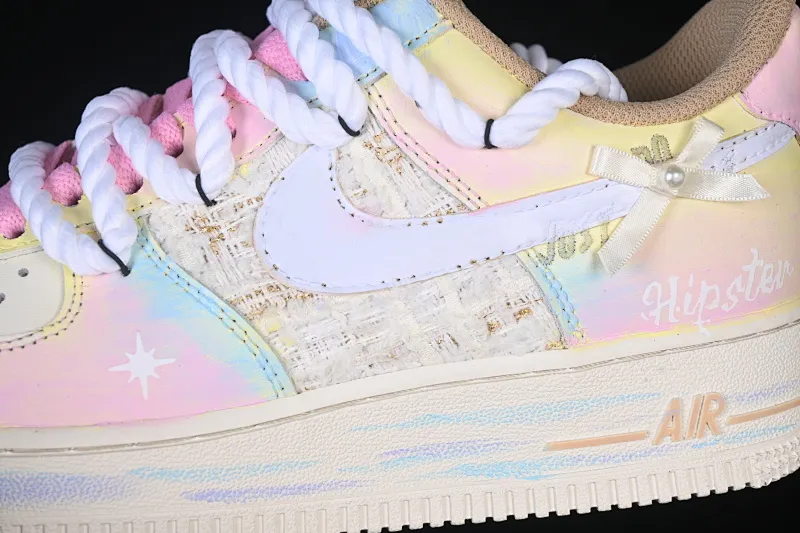 All categories Nk Air Force 1 Air Force series Nk Air Force 1 Low Air Force low-top Nike Air Force 1'07 Low "Mist Island Starlight" Hand-painted graffiti Wuyu Starlight Air Force One low-top casual sneakers FJ7740-120